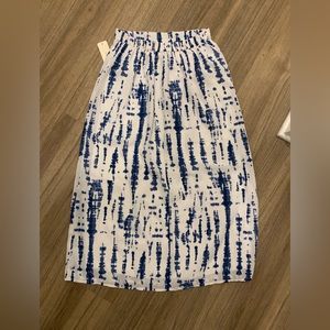 Blue & White Maxi Skirt